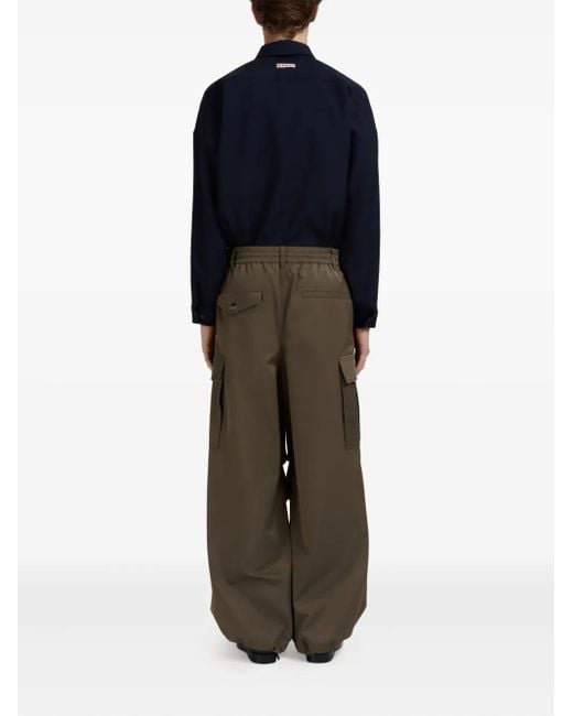Marni Green Cargo-Pockets Pants for men