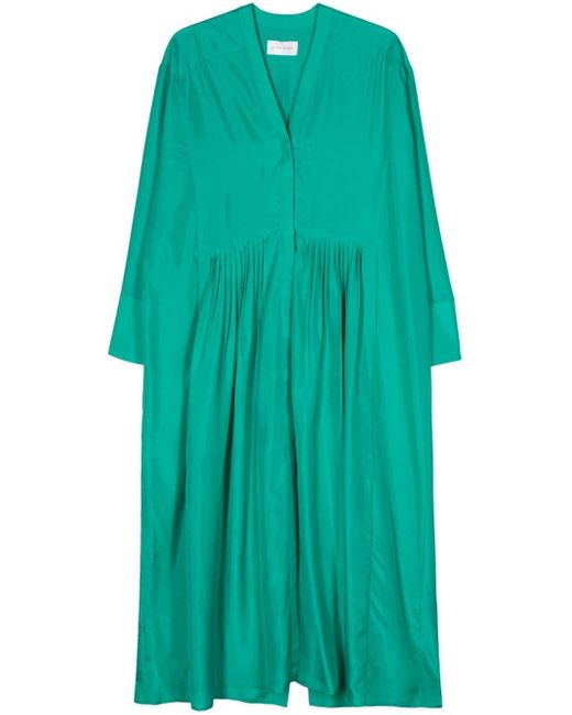 Christian Wijnants Green Dahara Pleat-detail Dress