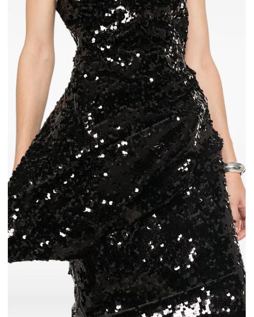 Rick Owens Black Walrus Gown Dress