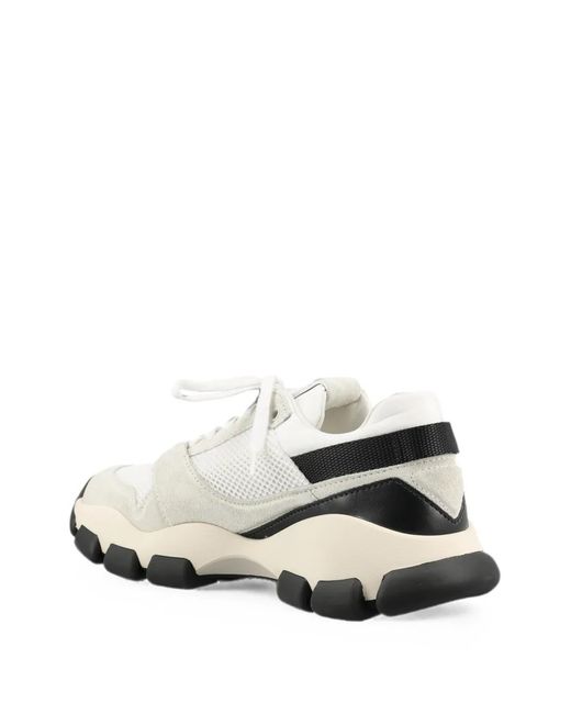 Prada White Sneakers Mit Logo-Patch