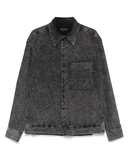 Emporio Armani Gray Blouson Jacket 6D1C9P1D6Cz for men