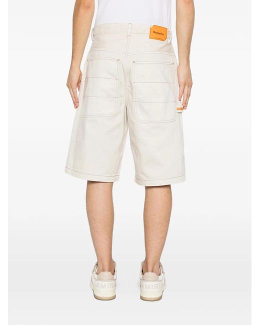 Replay White Short À Coutures Contrastantes for men