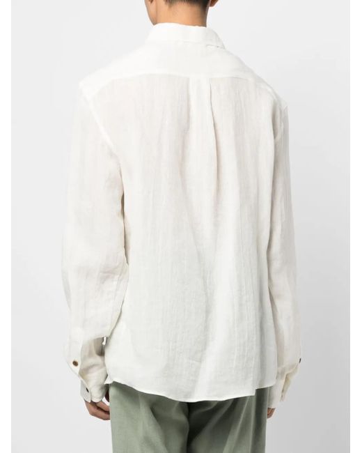 Marane White El Pacifico Linen Shirt for men
