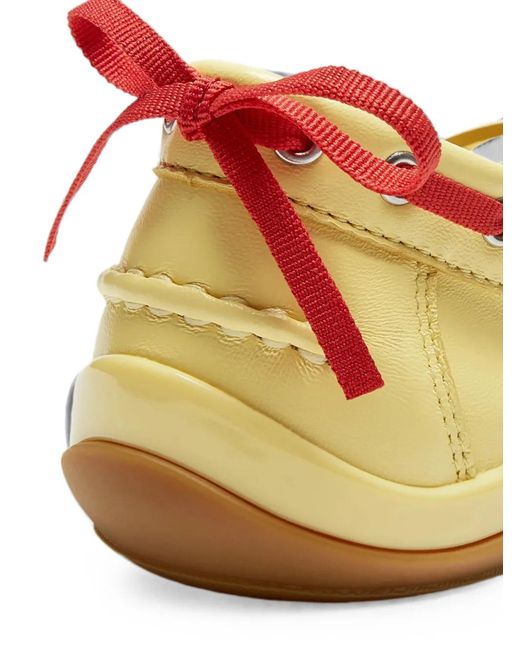 LILI CURIA Metallic Mara Leather Boat Shoes