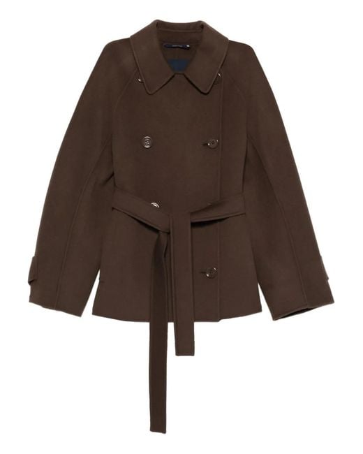 Max Mara Brown Louise Peacoat