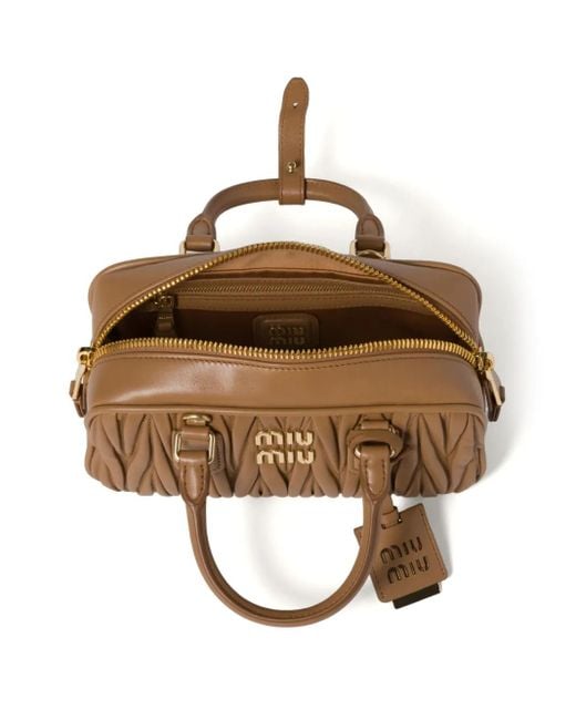 Bolso shopper Arcadie Miu Miu de color Brown