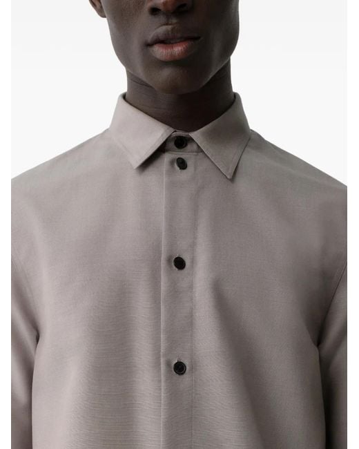 Calvin Klein Gray Short-Sleeve Button-Up Shirt for men