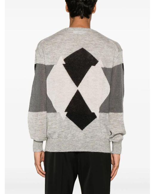Neil Barrett Pullover Mit Argyle-Muster in Gray für Herren