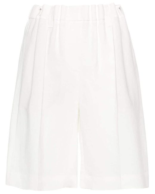 Brunello Cucinelli Bermuda Shorts in het White