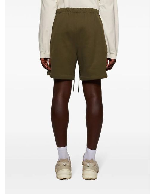 Fear Of God Green Logo-Print Track Shorts for men