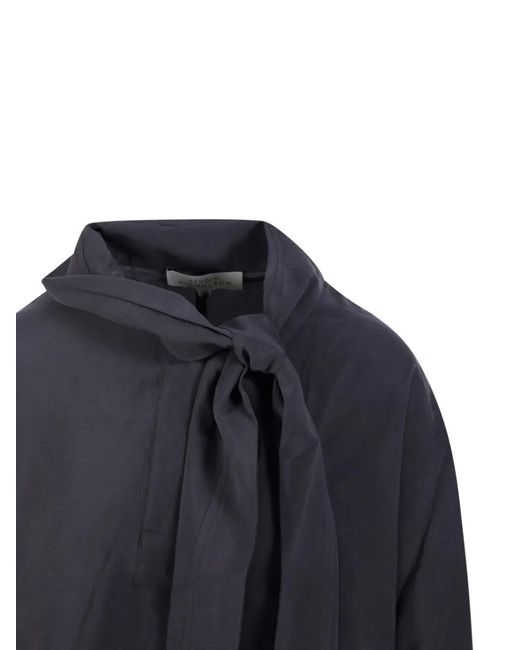 Studio Nicholson Blue Haut Colt À Col Noué