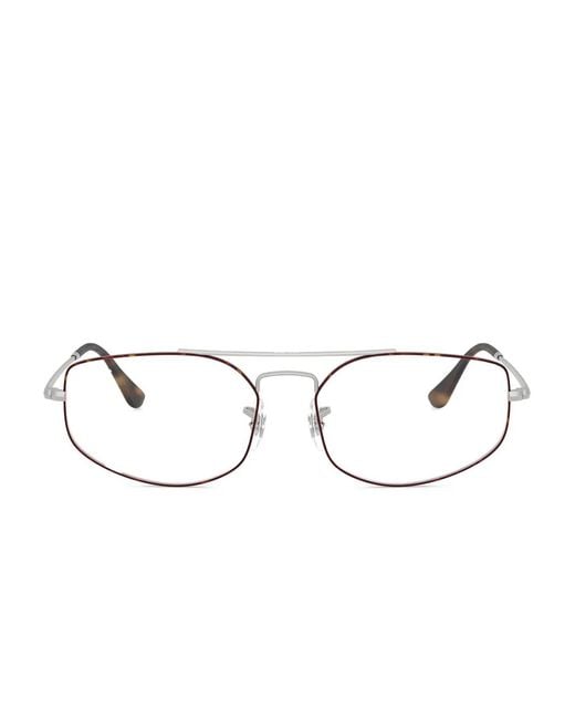 Ray-Ban Brown Explorer Metal Frame Glasses