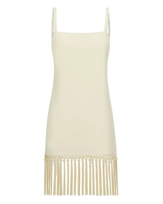 ‎Taller Marmo Natural Palermo Square-Neck Mini Dress