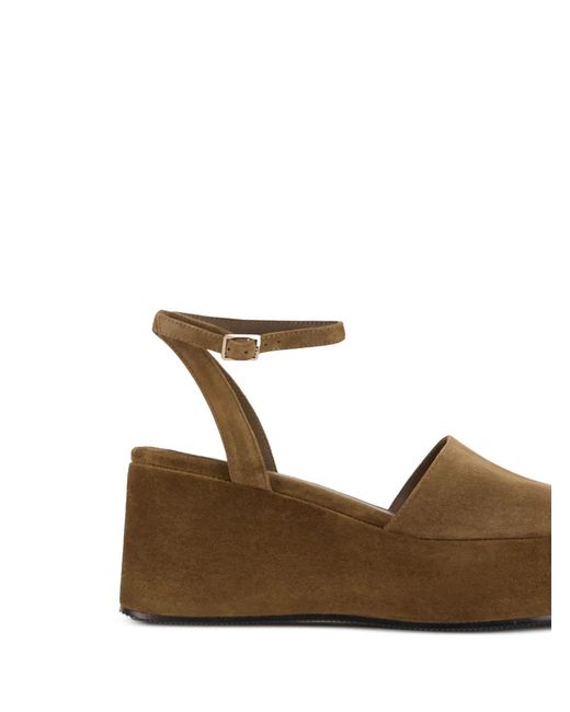 12 STOREEZ Brown Fonda Platform Sandals
