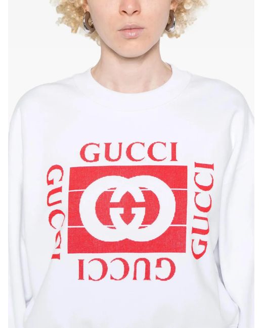 Gucci フロックロゴ スウェットシャツ White
