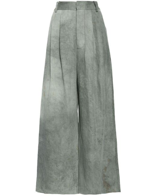 Uma Wang Gray Paella High-waist Palazzo Trousers