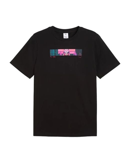 PUMA Black Cotton T-Shirt for men