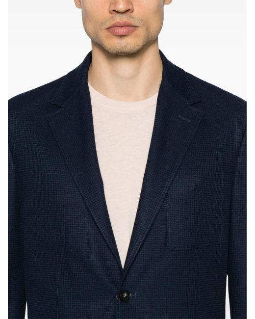 Canali Blue Textured Blazer for men
