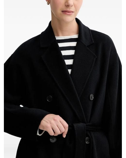 Marc O' Polo Black Double-Breasted Coat