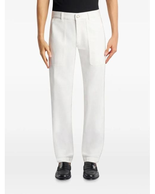 PT Torino White Patch-Pocket Jeans for men