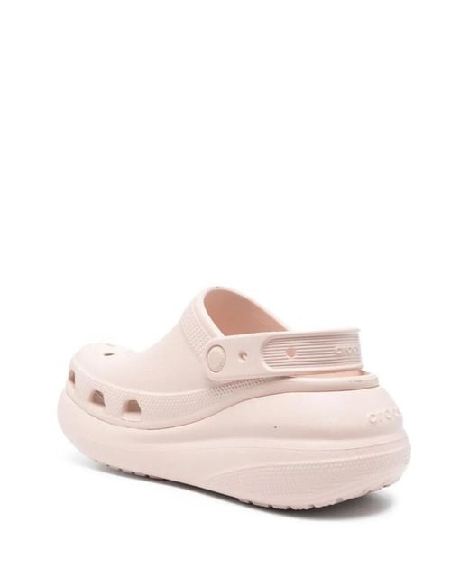 CROCSTM Pink Platform Perforated Clogs
