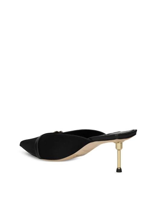 Elisabetta Franchi Black Pointed-Toe Mules