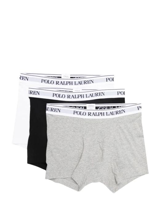Polo Ralph Lauren White Cotton Briefs With Logo Waistband (3-Pack) for men