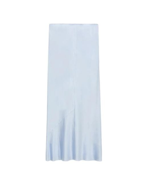 Dorothee Schumacher Blue Sense Of Shine Satin-Finish Panelled Skirt