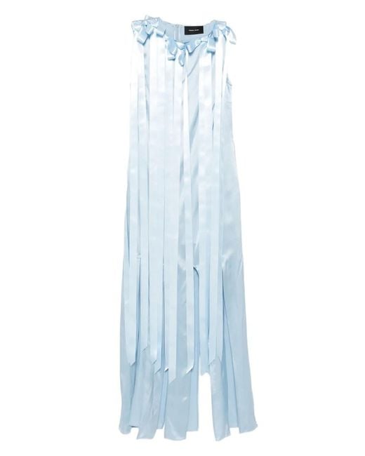 Simone Rocha Blue Unbounded Ribbon-Detail Sleeveless Dress