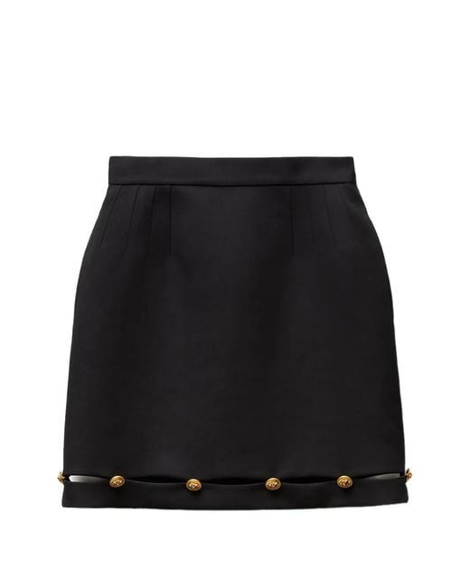 Versace Black Medusa '95 Cutout Skirt