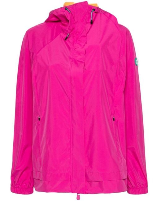 Save The Duck Pink Suki Hooded Raincoat