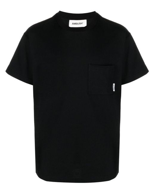 Ambush Black Chest-pocket Cotton T-shirt