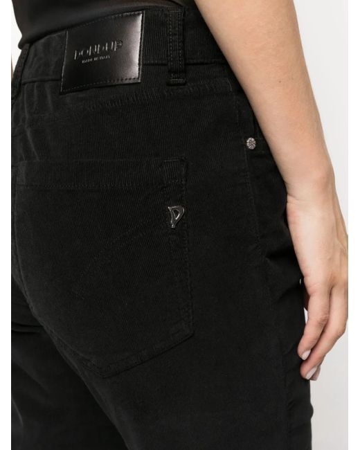 Dondup Cropped Broek in het Black