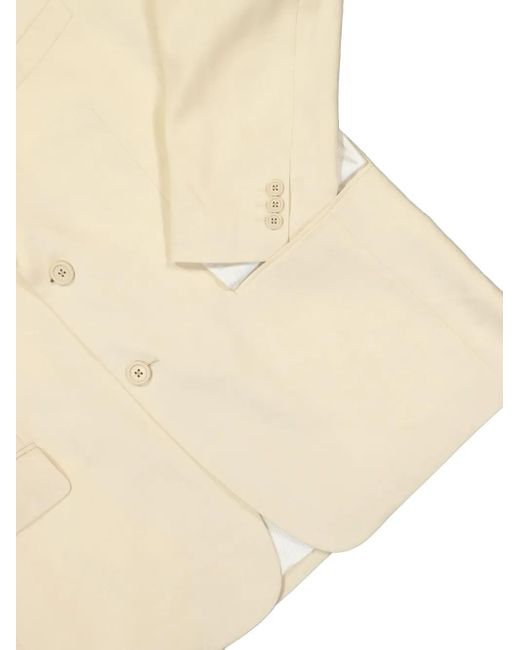 Helmut Lang Natural Single-Breasted Blazer for men