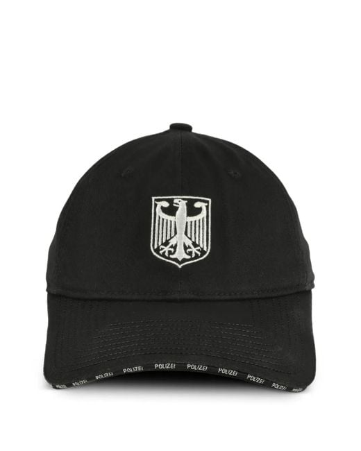 Vetements Black Polizei Eagle-Emblem Baseball Cap for men