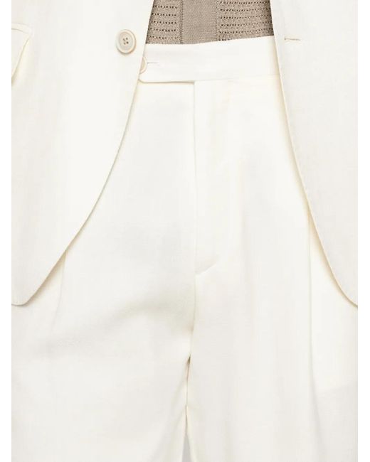 Eleventy White Single-Breasted Suit for men