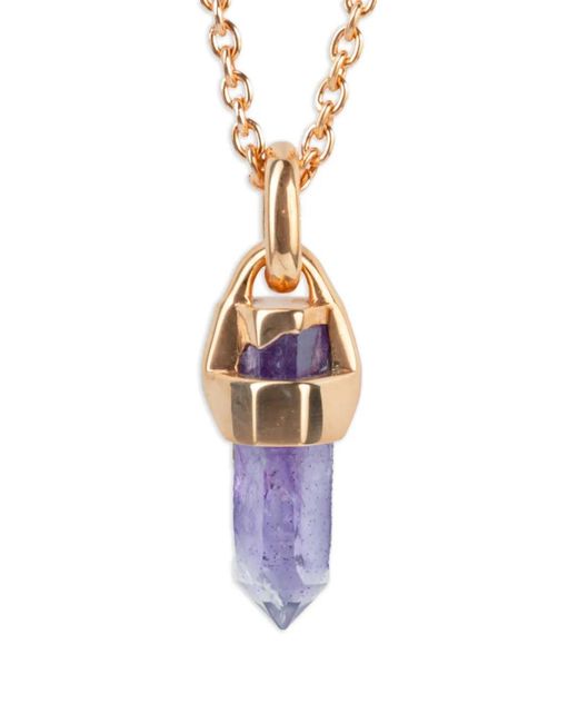 Parts Of 4 Metallic Sterling Talisman Amethyst Necklace