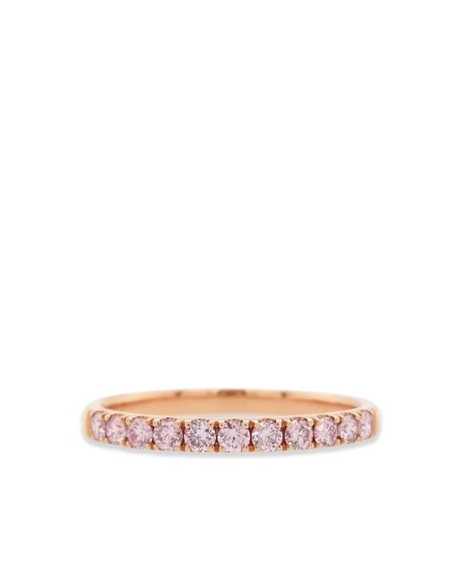 HYT Jewelry Pink 18K Rose Diamond Band Ring