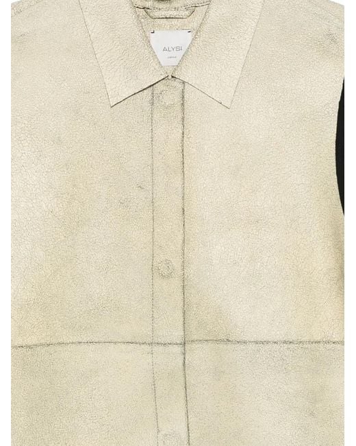 Alysi Natural Collared Sleeveless Vest