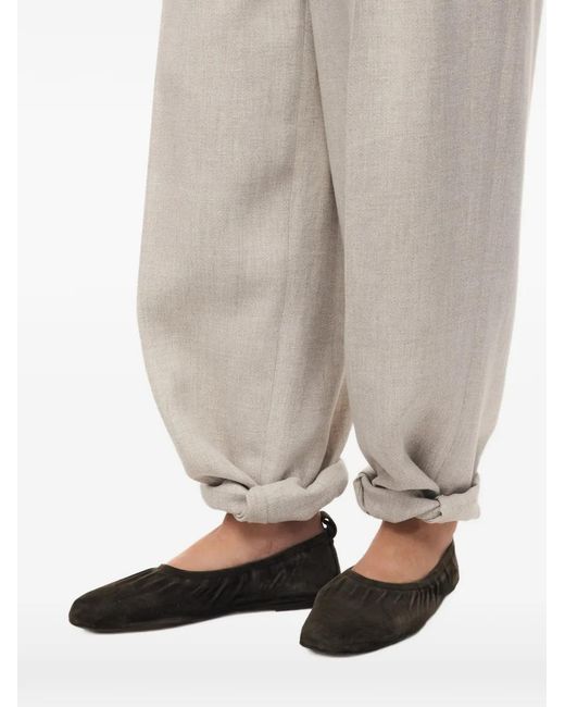12 STOREEZ Black Suede Ballet Flats