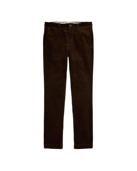Polo Ralph Lauren Black Andover Slim-Fit Stretch Trousers for men