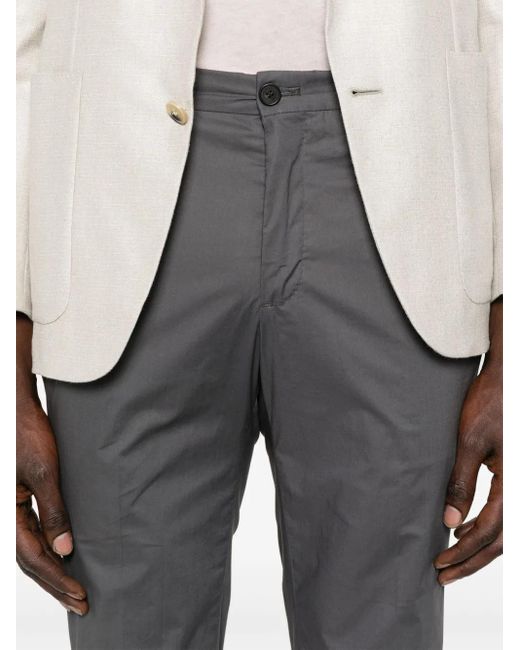 Incotex Gray Poplin Trousers for men