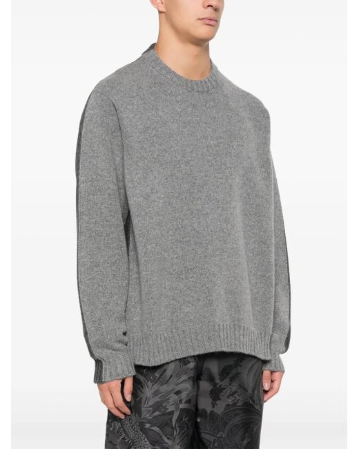 Gucci Gray Two-Tone Sweater for men