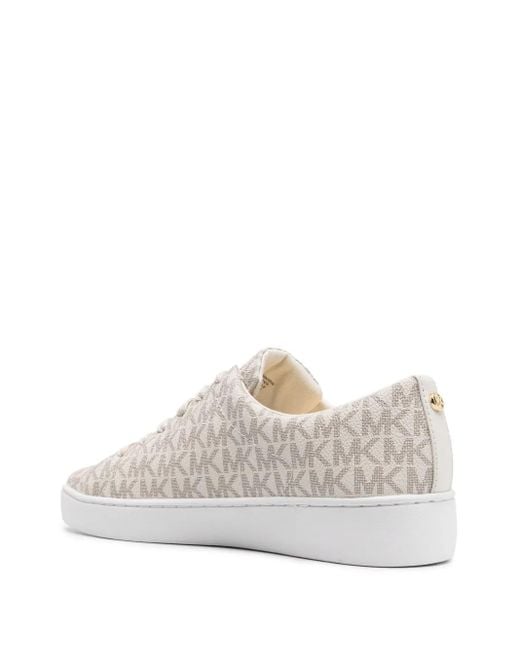 MICHAEL Michael Kors White Keaton Canvas Sneakers