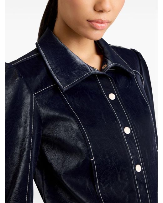 Cinq À Sept Blue Ciara Faux-leather Jacket
