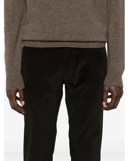 Brioni Black Corduroy Trousers for men