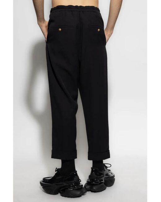 Balmain Wollen Broek in het Black voor heren