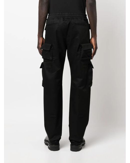Givenchy Black Multi-Pocket Cotton Cargo Trousers for men