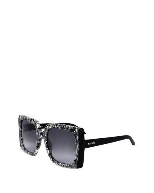 Missoni White Lunettes De Soleil À Motif Noir 54 Mm