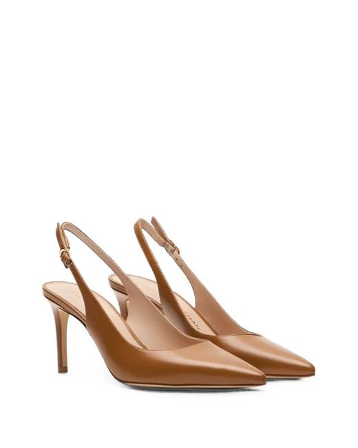 Stuart Weitzman Brown Stuart Power Slingback Pumps